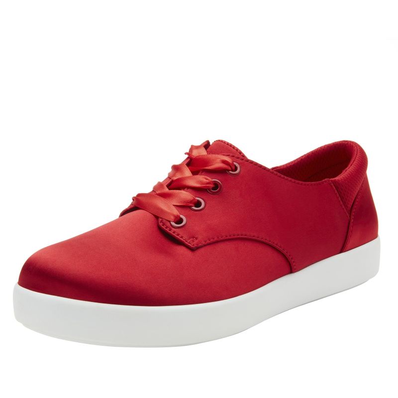 Alegria Women's Poly Red Satin Shoes