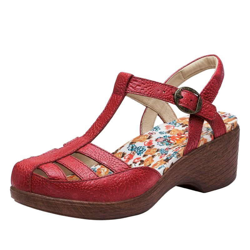 Alegria Women's Summer Roman Candle Coral Shoes