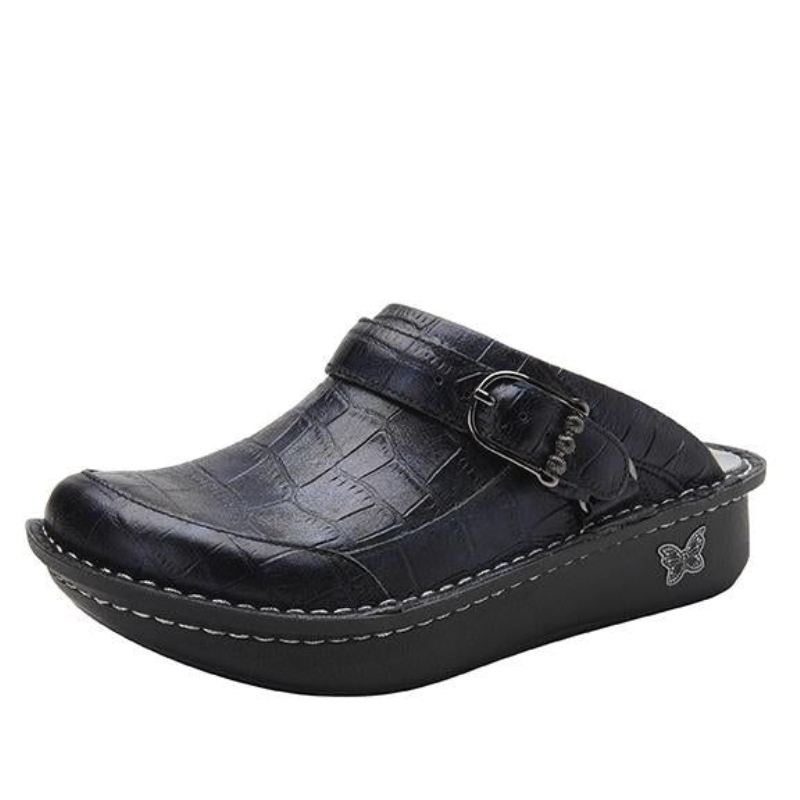 Alegria Women's Seville Croco Noche Clogs