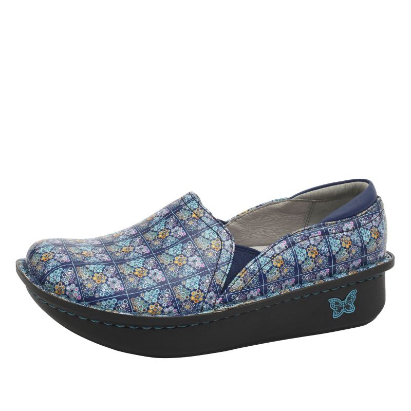 Alegria Women's Debra Rose's Blue Quilt Shoes