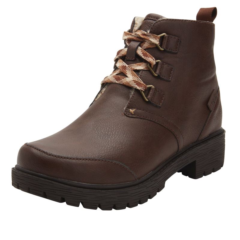 Alegria Women's Cheri Smooth Brown Boots