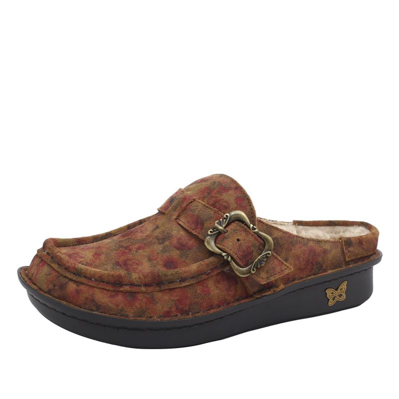 Alegria Women's Brigid Cognac & Roses Clogs