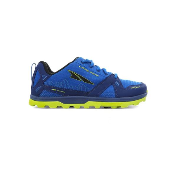 ALTRA RUNNING SHOES YOUTH LONE PEAK-BLUE/LIME