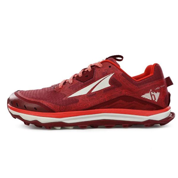 ALTRA RUNNING SHOES MEN'S LONE PEAK 6-Maroon