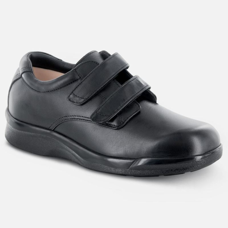 Apex Men's Conform Double Strap Casual Shoe - Black | Canada New Arrivals