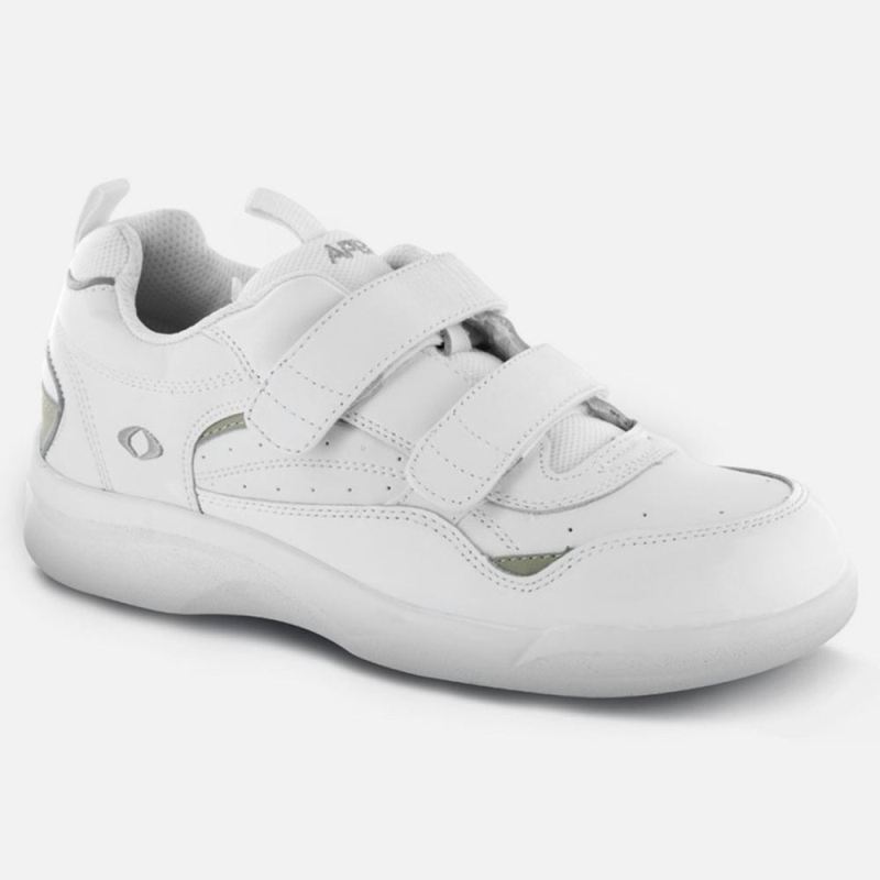 Apex Men's Double Strap Active Walkers Active Shoe - Biomechanical - White | Canada New Arrivals