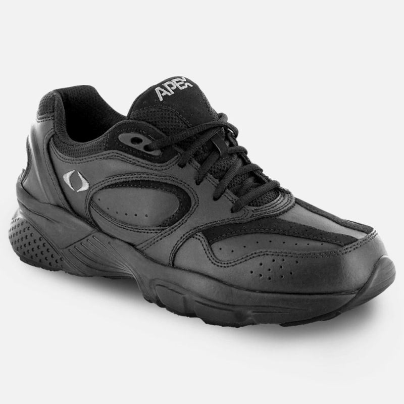 Apex Men's Lace Walking Shoe - Black | Canada New Arrivals