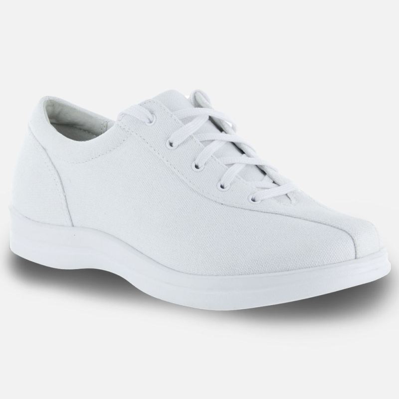 Apex Women's Ellen Casual Shoe - White Canvas | Canada New Arrivals