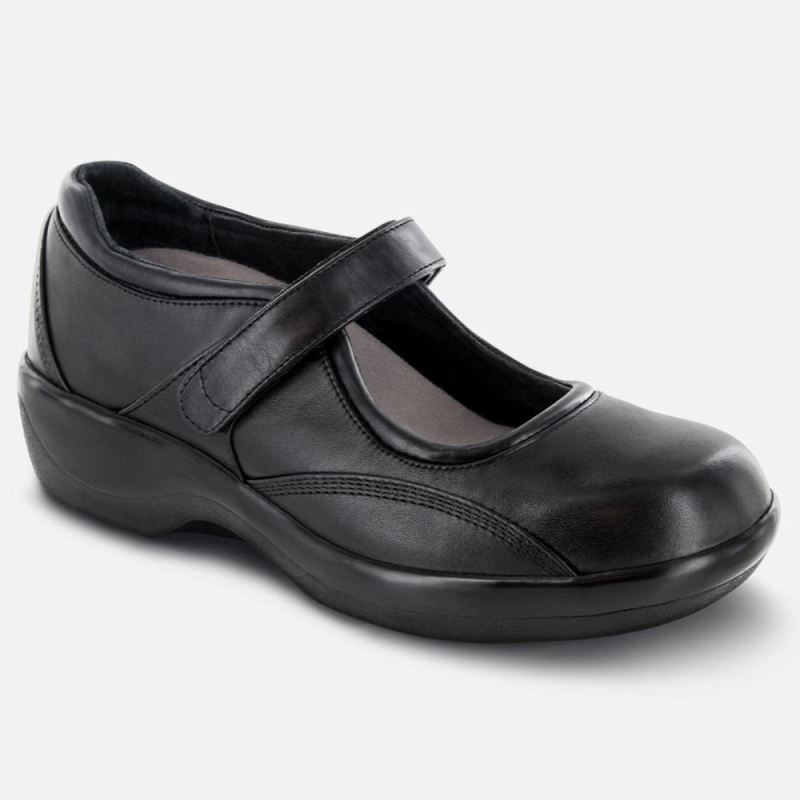 Apex Women's Biomechanical Mary Jane Casual Shoe - Black | Canada New Arrivals