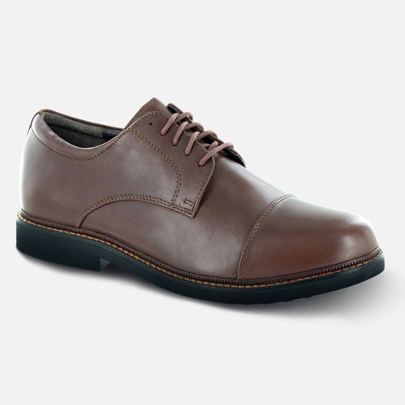 Apex Men's Cap Toe Oxford Dress Shoe Lexington - Brown | Canada New Arrivals