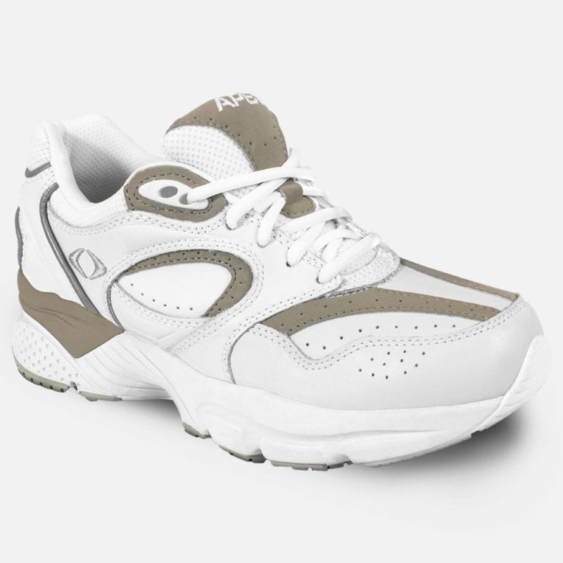 Apex Men's Lace Walking Shoe - White/Grey | Canada New Arrivals