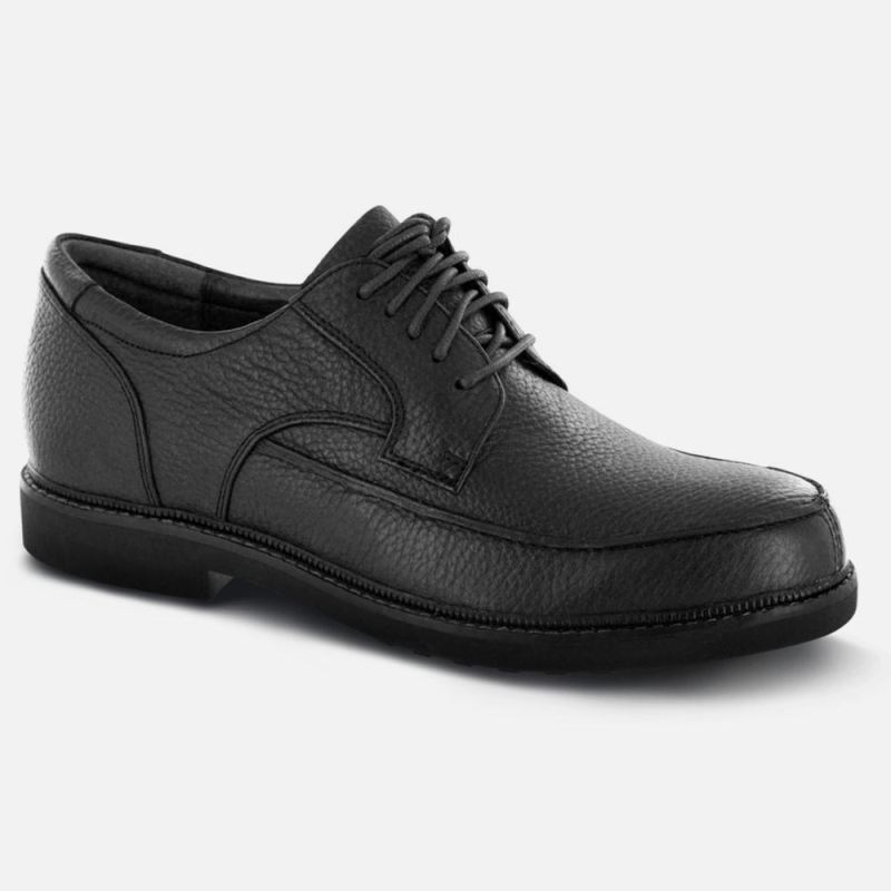 Apex Men's Moc Toe Oxford Dress Shoe Lexington - Black | Canada New Arrivals