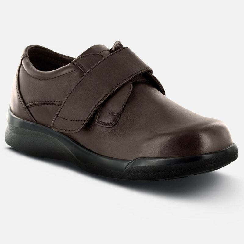 Apex Men's Biomechanical Single Strap Casual Shoe - Brown | Canada New Arrivals