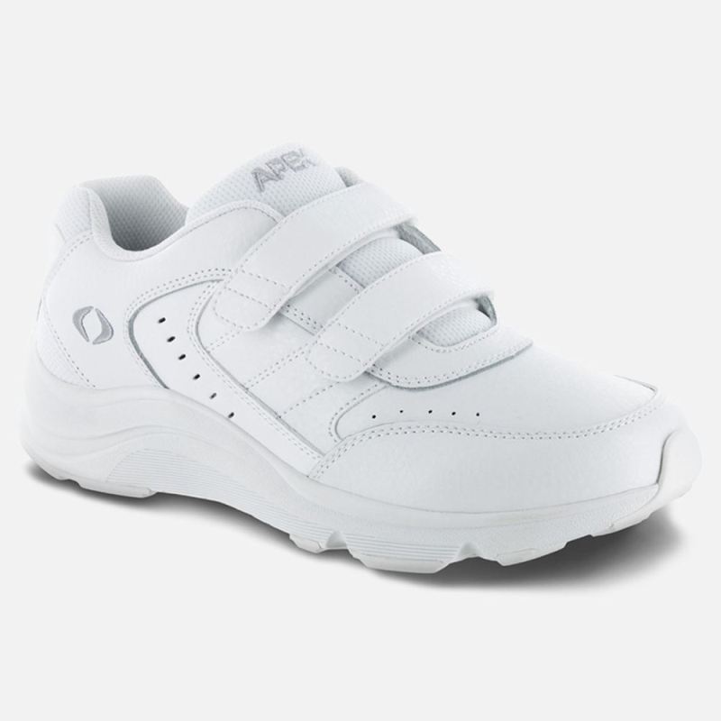 Apex Men's Strap Walking Shoe - White | Canada New Arrivals