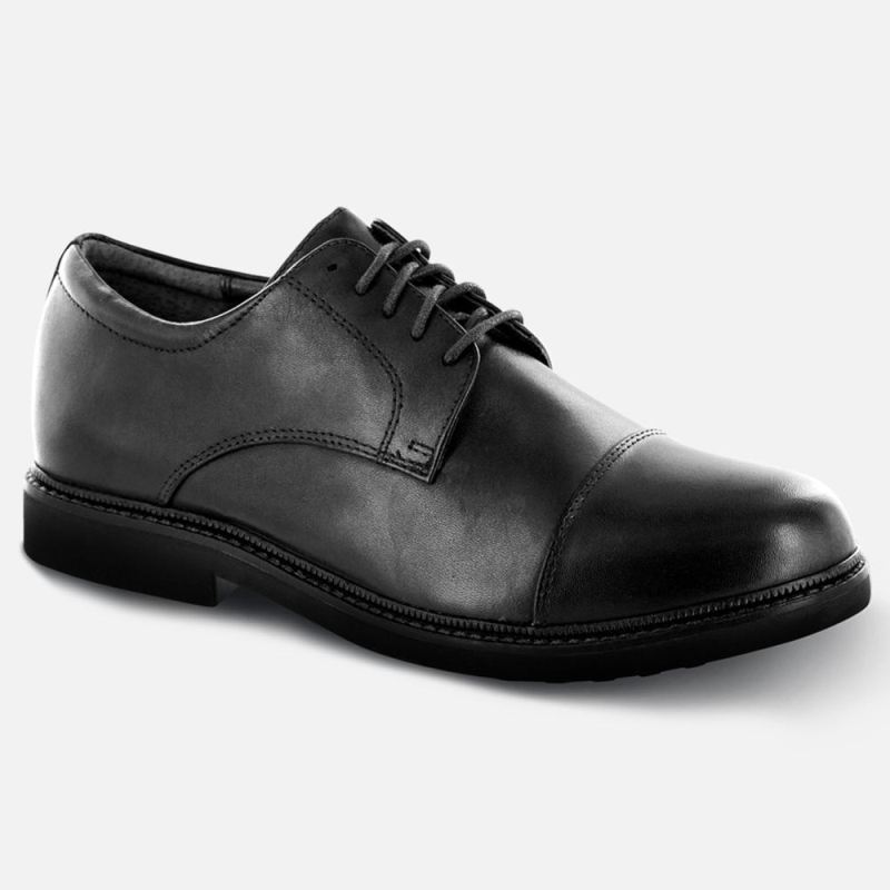 Apex Men's Cap Toe Oxford Dress Shoe Lexington - Black | Canada New Arrivals