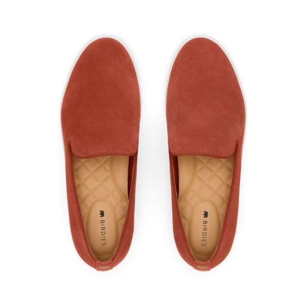 Birdies - Women's The Swift-Rust Orange Suede Shoes-Nutmeg