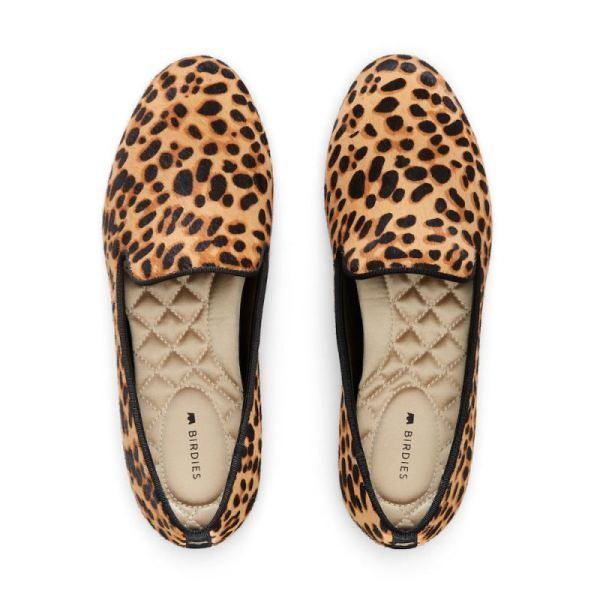 Birdies - Women's The Starling-Cheetah Flat-Cheetah Calf Hair