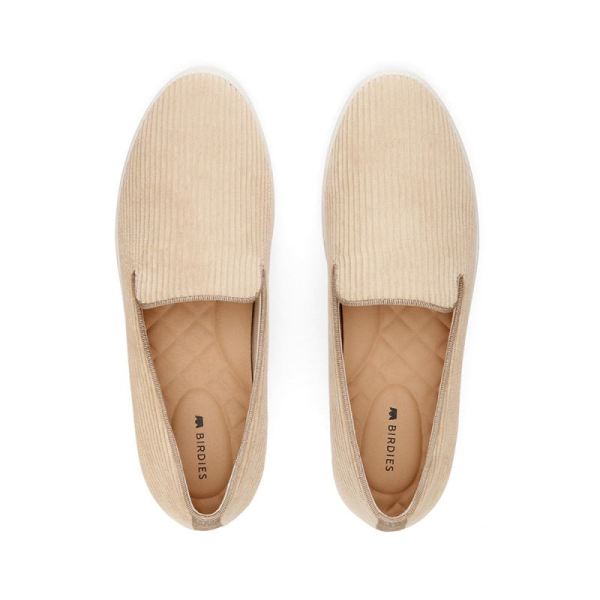 Birdies - Women's The Swift-Tan Corduroy Shoes-Oatmeal Corduroy