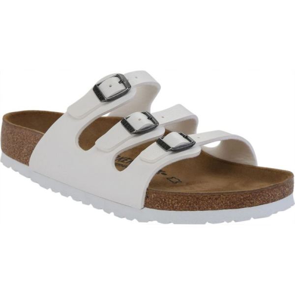 Women's Birkenstock Florida Birko-Flor White Birko-Flor - Click Image to Close