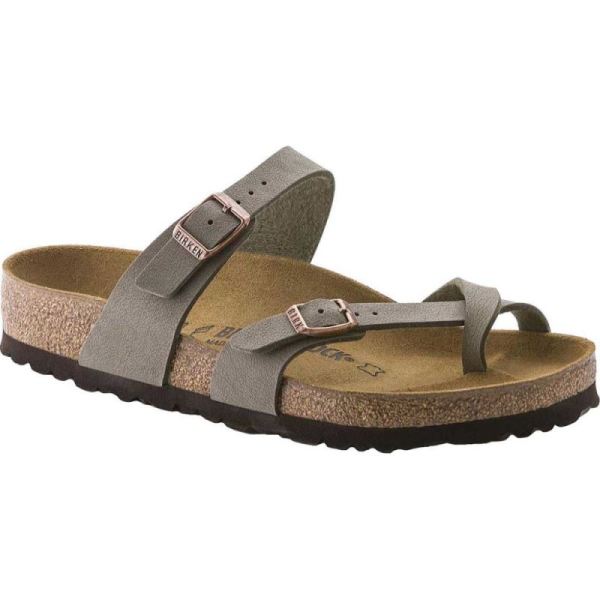 Women's Birkenstock Mayari Birkibuc Strappy Sandal Stone