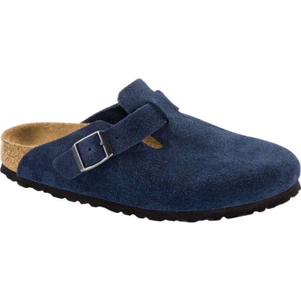 Birkenstock Boston Suede with Soft Footbed Night Suede