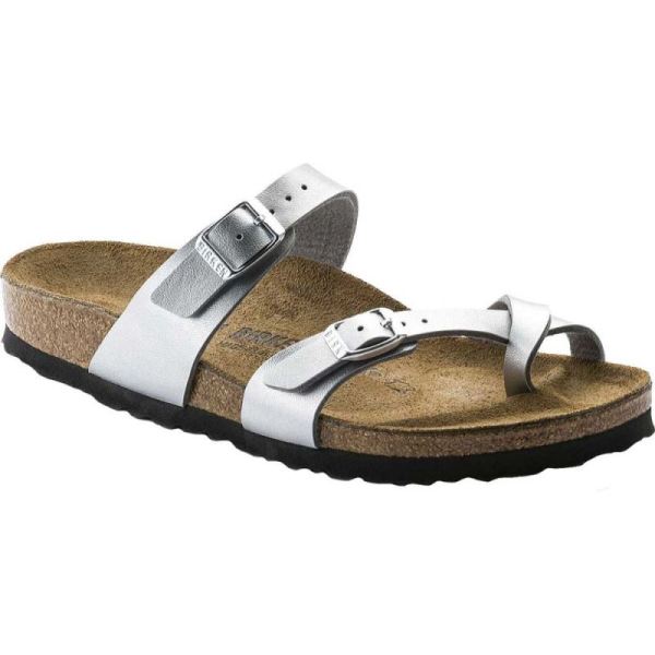 Women's Birkenstock Mayari Birko Flor Strappy Sandal Silver