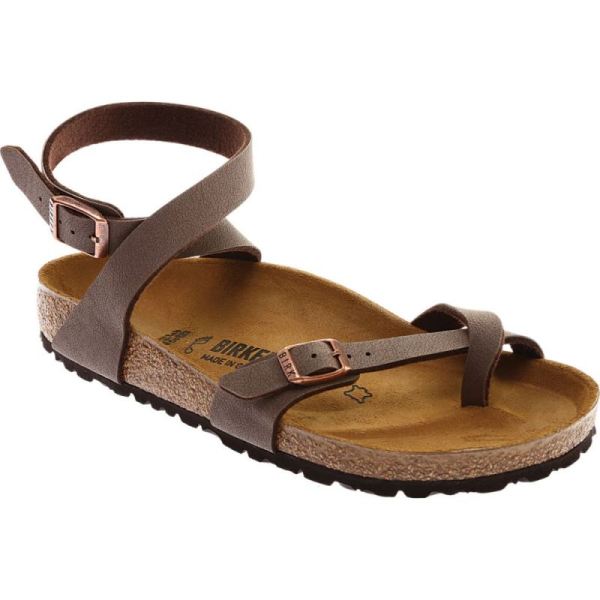 Women's Birkenstock Yara Toe Loop Sandal Mocha Birkibuc - Click Image to Close