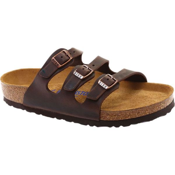 Women's Birkenstock Florida Oiled Leather with Soft Footbed Habana Oiled Leather - Click Image to Close