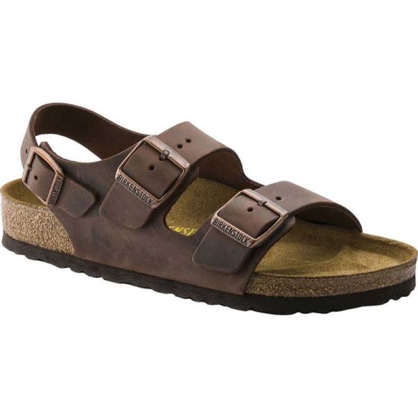 Birkenstock Milano Oiled Leather Strappy Sandal Habana - Click Image to Close