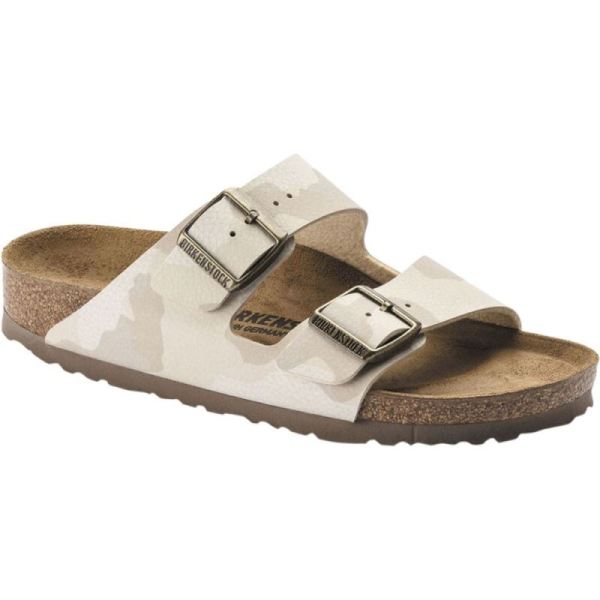 Women's Birkenstock Arizona Camo Slide Desert Soil Sand Camo Birko-Flor