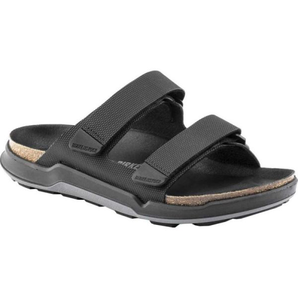 Men's Birkenstock Atacama Two Band Birko-Flor Slide Futura Black Birko-Flor - Click Image to Close