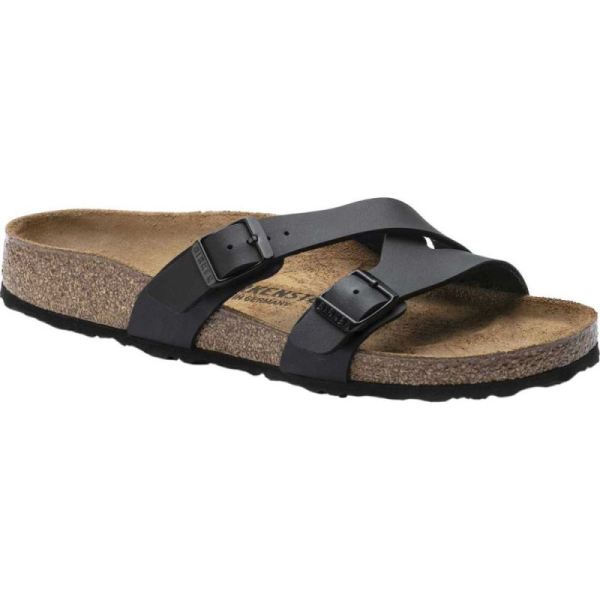 Women's Birkenstock Yao Birko-Flor Slide Black Birko-Flor