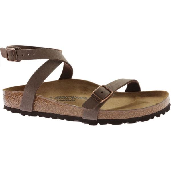 Women's Birkenstock Daloa Ankle Strap Sandal Mocha Birko-Flor - Click Image to Close