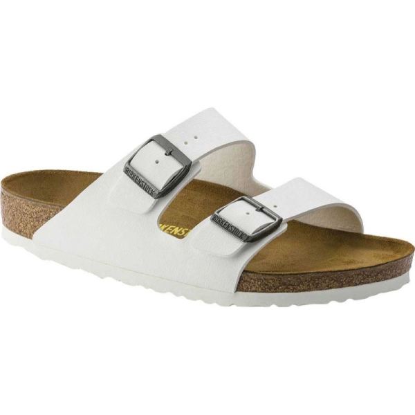 Women's Birkenstock Arizona Birko-Flor Slide White/White Sole