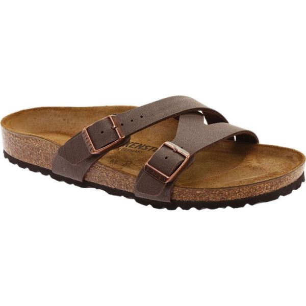 Women's Birkenstock Yao Birkibuc Slide Mocha Birkibuc