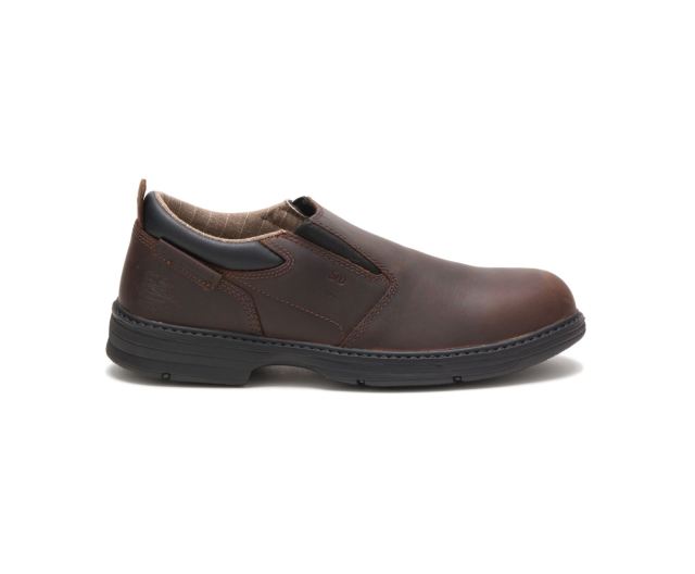 Cat - Conclude Steel Toe Work Shoe Dark Brown - Click Image to Close