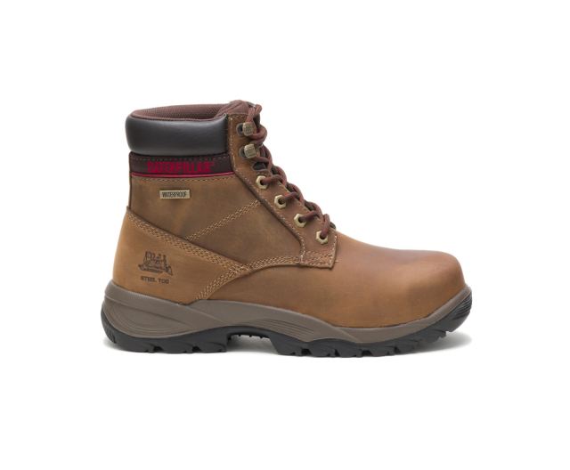 Cat - Dryverse 6" Waterproof Steel Toe Work Boot Dark Brown