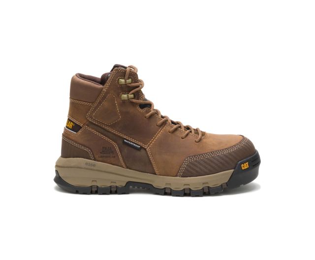 Cat - Device Waterproof Composite Toe Work Boot Dark Beige