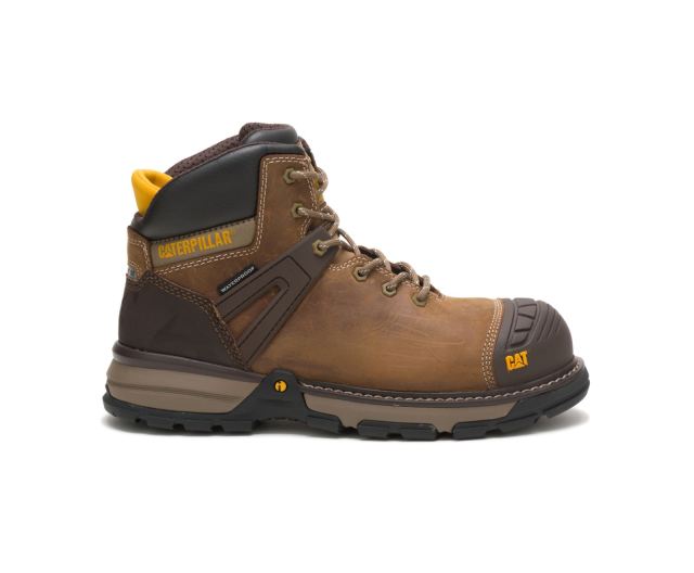 Cat - Excavator Superlite Waterproof Nano Toe Work Boot Dark Biege