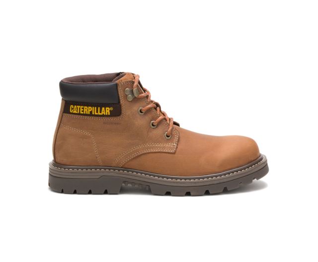 Cat - Outbase Waterproof Work Boot Brown - Click Image to Close