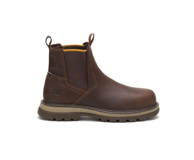 Cat - Fairbanks Chelsea Steel Toe Work Boot Toffee