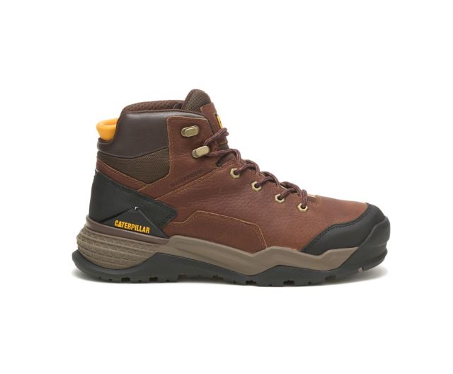 Cat - Provoke Mid Waterproof Work Boot Oak - Click Image to Close