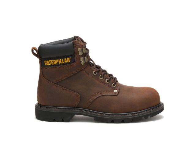 Cat - Second Shift Steel Toe Work Boot Dark Brown - Click Image to Close