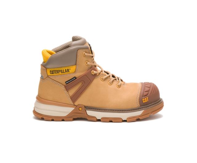 Cat - Excavator Superlite Waterproof Nano Toe Work Boot Honey Reset - Click Image to Close