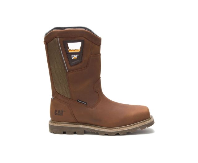 Cat - Stillwell Waterproof Steel Toe Work Boot Butterscotch - Click Image to Close