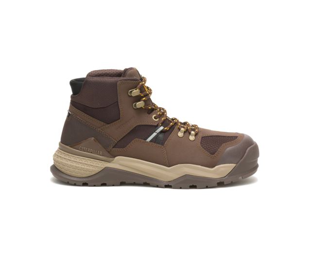 Cat - Provoke Mid Waterproof Alloy Toe Work Boot Chocolate