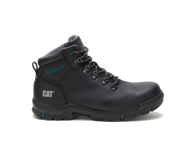 Cat - Mae Steel Toe Waterproof Work Boot Black - Click Image to Close