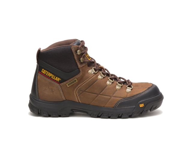 Cat - Threshold Waterproof Work Boot Real Brown - Click Image to Close