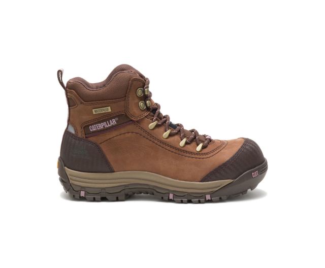 Cat - Ally Waterproof Composite Toe Work Boot Brown