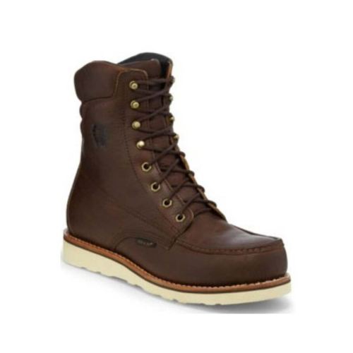 CHIPPEWA BOOTS | MEN'S EDGE WALKER WATERPROOF WORK BOOTS - COMPOSITE TOE-BROWN